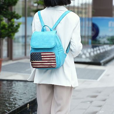 MKF Collection Regina Printed Flag Women’s Backpack By Mia K
