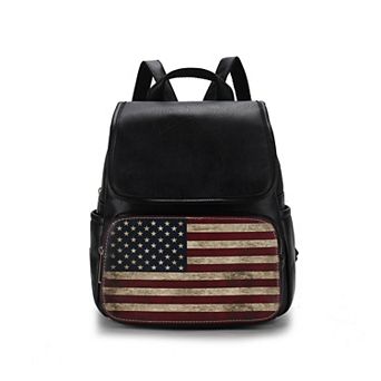 MKF Collection Regina Printed Flag Women’s Backpack By Mia K
