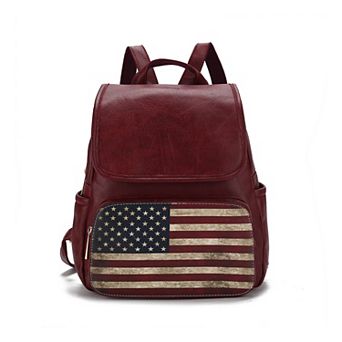 MKF Collection Regina Printed Flag Women’s Backpack By Mia K