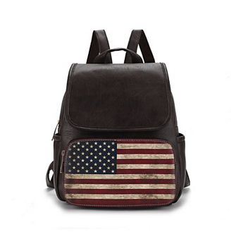 MKF Collection Regina Printed Flag Women’s Backpack By Mia K