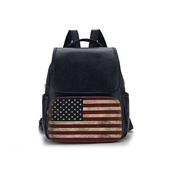 MKF Collection Regina Printed Flag Women’s Backpack By Mia K