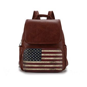 MKF Collection Regina Printed Flag Women’s Backpack By Mia K