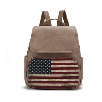 MKF Collection Regina Printed Flag Women’s Backpack By Mia K