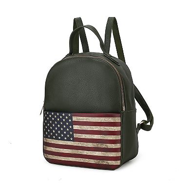 Mkf Collection Briella Vegan Leather Women’s Flag Backpack By Mia K