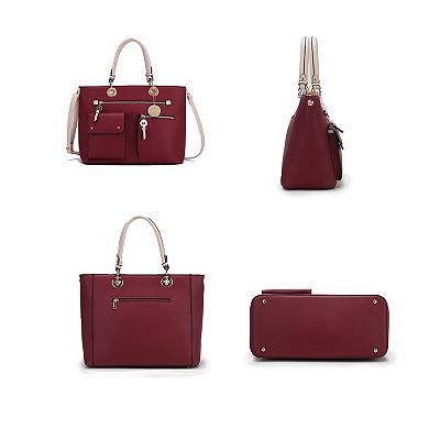 MKF Collection Julia Color-block Women’s Satchel Bag By Mia K