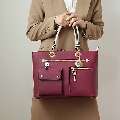 MKF Collection Julia Color-block Women’s Satchel Bag By Mia K