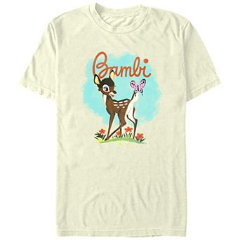 Disney's Bambi With Butterfly Poster Juniors' Graphic Tee