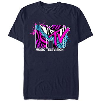 Juniors' MTV Wild Zebra Print Logo Graphic Tee