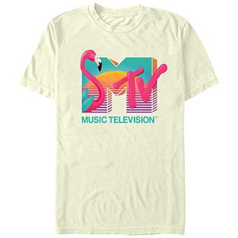 Juniors' MTV Flamingo Logo Boyfriend Graphic Tee