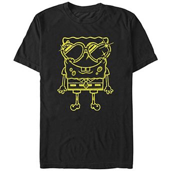 Juniors' SpongeBob Squarepants Heart Shape Sunglasses Boyfriend Graphic Tee