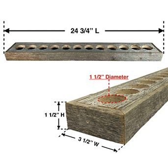 Rustic Farmhouse Reclaimed Wooden Countertop Egg Holder Storage Tray