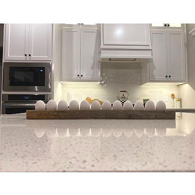 Rustic Farmhouse Reclaimed Wooden Countertop Egg Holder Storage Tray