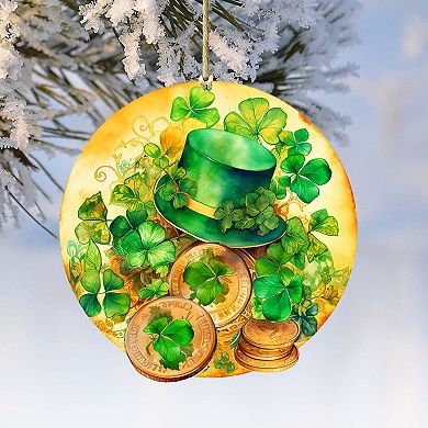 St. Patrick Day Wooden Ornament By G. Debrekht