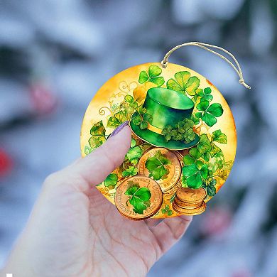 St. Patrick Day Wooden Ornament By G. Debrekht