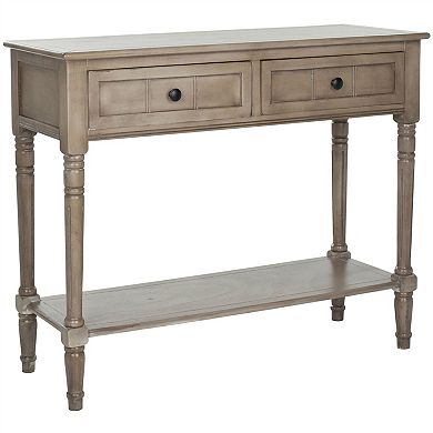 Console Accent Table Traditional Style Sofa Table In Distressed Cream