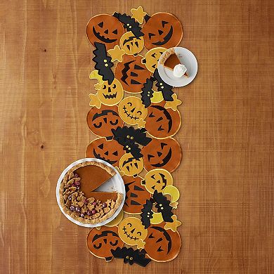 Celebrate Together Halloween Jack-o'-Lantern and Bats Cutout Table Runner