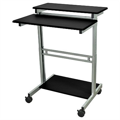 Mobile 31.5-inch Stand Up Computer Desk In Black