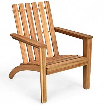Indoor/outdoor Acacia Wood Adirondack Lounge Armchair