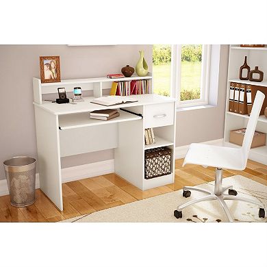 Contemporary Home Office Computer Desk With Wood Finish