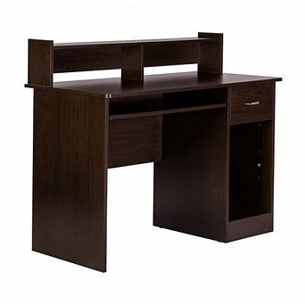 Contemporary Home Office Computer Desk With Wood Finish