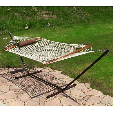 Rope Hammock Set With Stand Pad And Pillow 55 X 144-inch - Desert Stripe