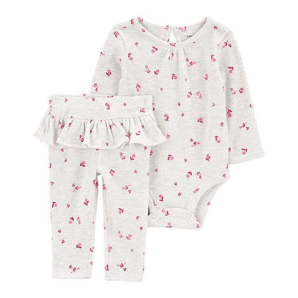 Carter's 2pc Baby Girl Valentine Long-sleeve Top and  Pants Set main image 1