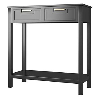 Modern Entryway Accent 2 Drawer Sofa Side Table