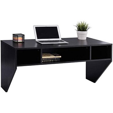 Contemporary Space Saver Floating Style Laptop Desk In Ebony