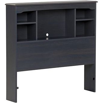 Twin Size Bookcase Headboard In Dark Blueberry Finish