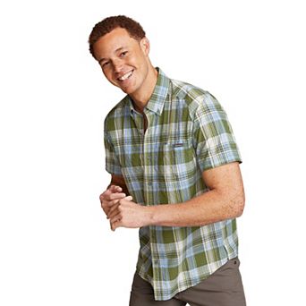 Big & Tall Eddie Bauer Pack It Tech Seersucker Button-Down Shirt