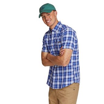 Big & Tall Eddie Bauer Pack It Tech Seersucker Button-Down Shirt