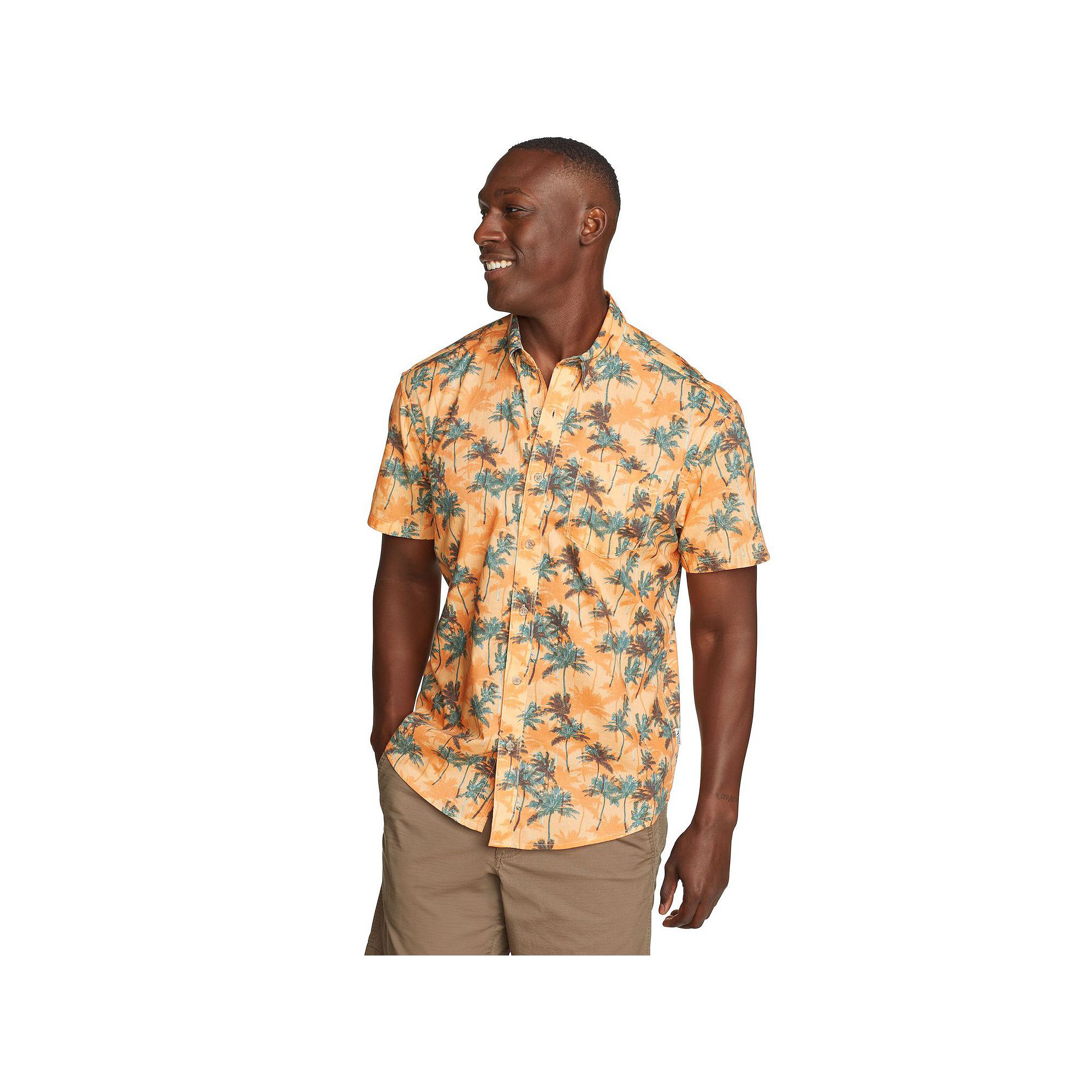 Big & Tall Eddie Bauer Short Sleeve Baja Shirt, Mens, Size: 2XB, Pink