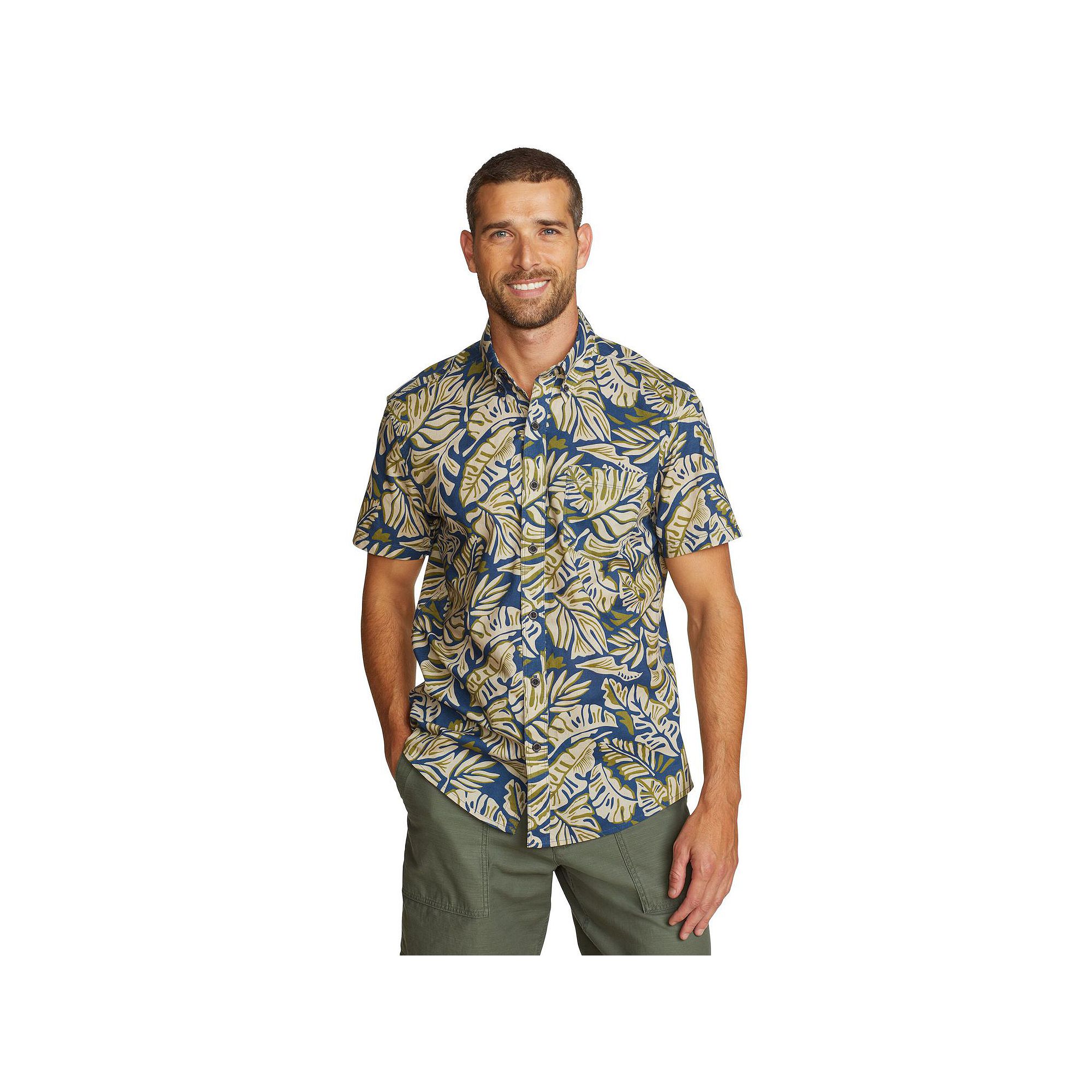 Big & Tall Eddie Bauer Short Sleeve Baja Shirt, Mens, Size: 3XB, Dark Pink