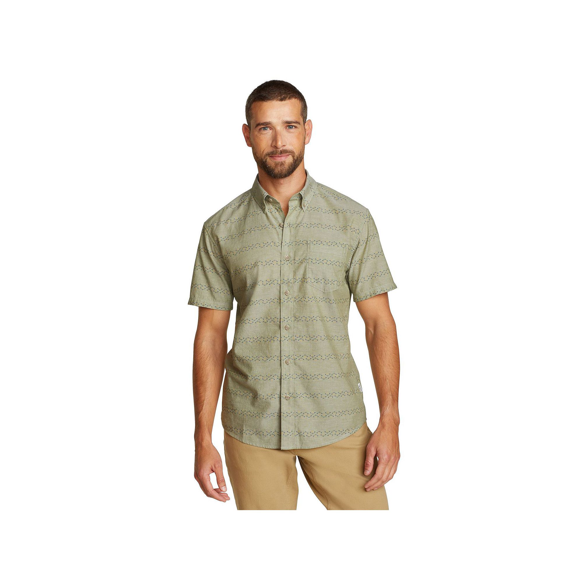 Big & Tall Eddie Bauer Short Sleeve Baja Shirt, Mens, Size: 2XB, Sprig