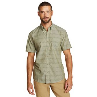 Big & Tall Eddie Bauer Baja Print Short Sleeve Button-Down Shirt