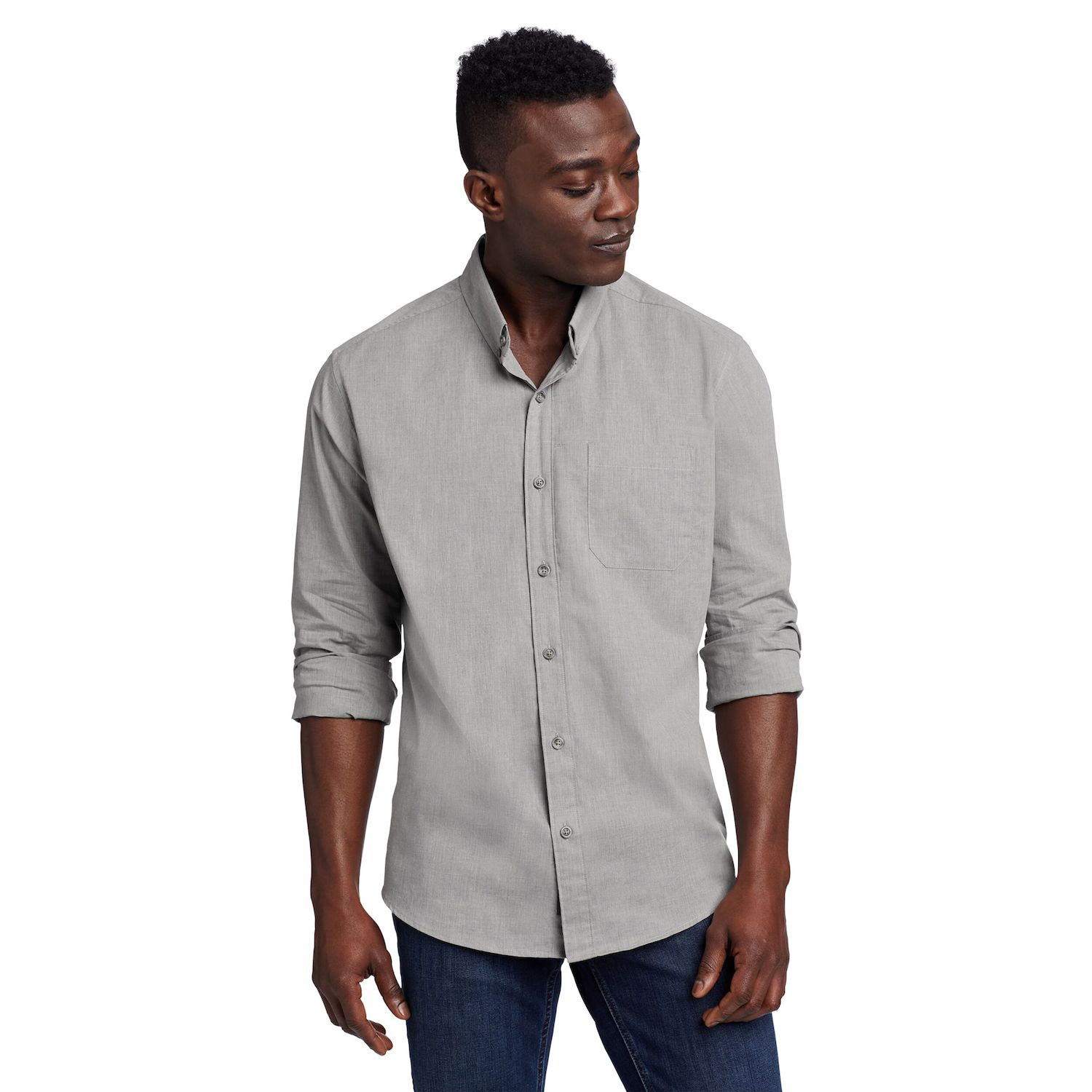 Eddie Bauer Mr SS Voyager Flex Shirt – Camicia Uomo Manica Corta – Morbida E Elastica Per Il Comfort
