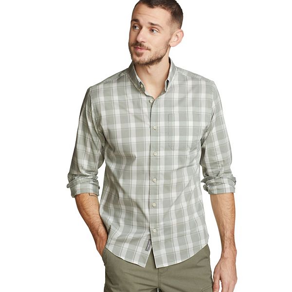Eddie Bauer Mr SS Voyager Flex Shirt – Camicia Uomo Manica Corta – Morbida E Elastica Per Il Comfort