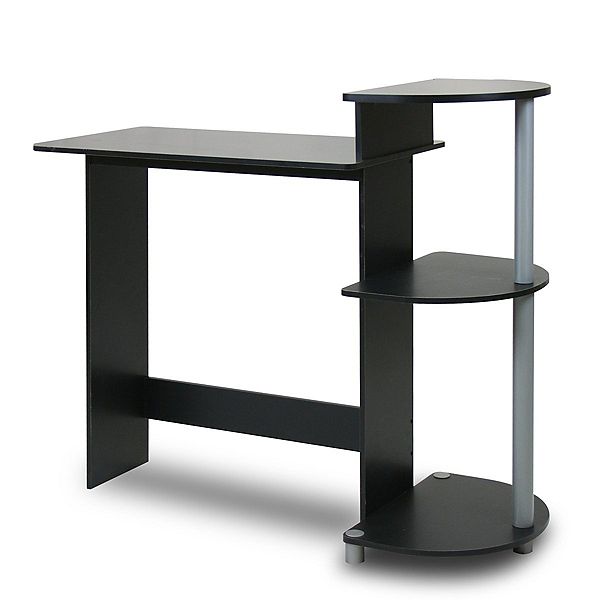 Compact Study Desk with CPU Shelf and Printer Storage, Modern Home ...