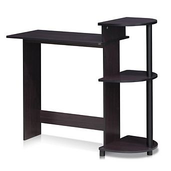 Compact Study Desk with CPU Shelf and Printer Storage, Modern Home Office Computer Desk