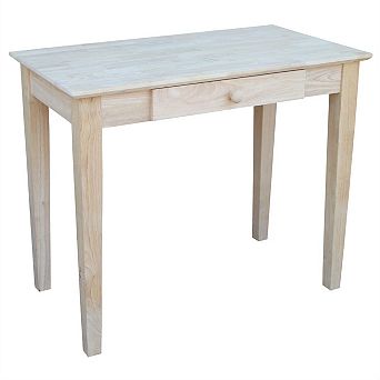 Solid Unfinished Wood Laptop Desk Writing Table With Drawer