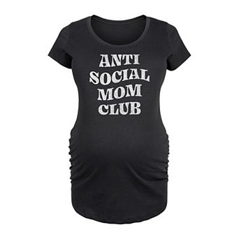 Maternity Anti Social Mom Club Graphic Tee