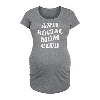 Maternity Anti Social Mom Club Graphic Tee