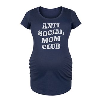 Maternity Anti Social Mom Club Graphic Tee