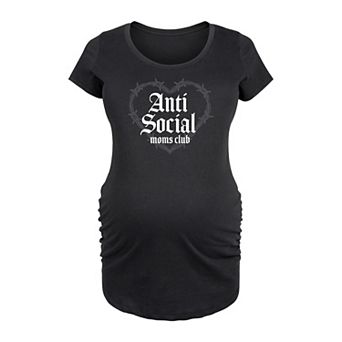 Maternity Anti Social Mom Club Graphic Tee
