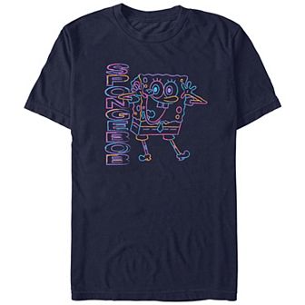 Juniors' SpongeBob Squarepants Chalk Lines Boyfriend Graphic Tee