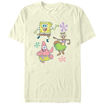 Juniors' SpongeBob Squarepants And Friends Dancing Boyfriend Graphic Tee