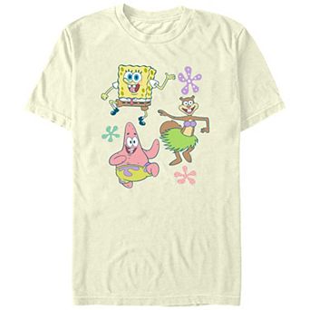 Juniors' SpongeBob Squarepants And Friends Dancing Boyfriend Graphic Tee