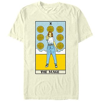 Juniors' Stranger Things The Mage Card Boyfriend Graphic Tee