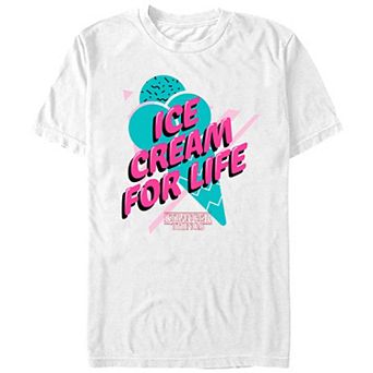 Juniors' Stranger Things Ice Cream For Life Boyfriend Graphic Tee