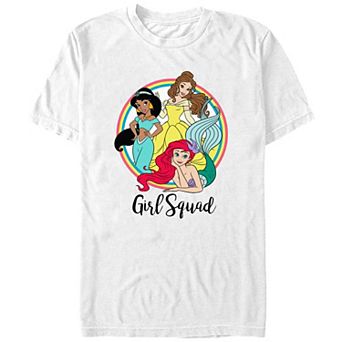 Disney's Jasmine, Belle & Ariel Princess Girl Squad Juniors' Boyfriend Graphic Tee
